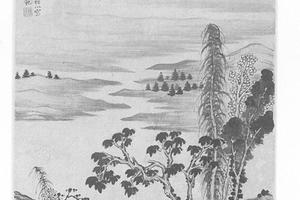 秋景山水图