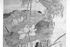 荷花双禽图