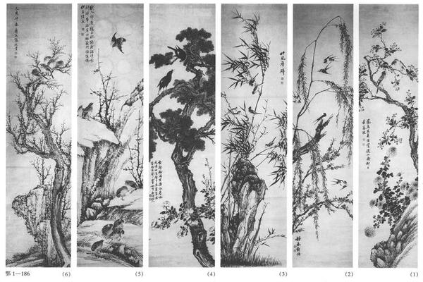 花鸟六条
