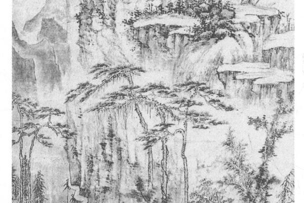 岩泉独往图