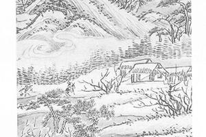 仿黄公望雪景山水图