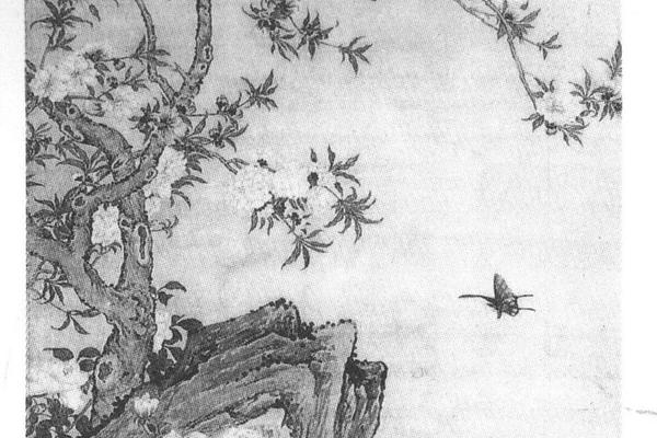 桃花双禽图