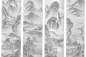 指画四季山水图(四幅)