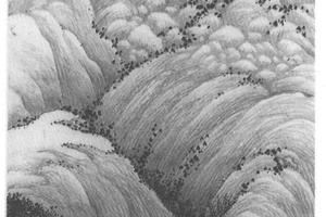 仿巨然烟浮远岫图