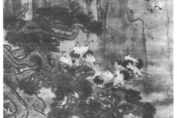 山松群鹤图