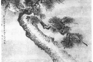 松月图轴