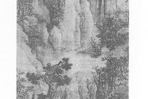 拟许道宁秋景山水图