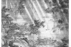 风雨归舟图