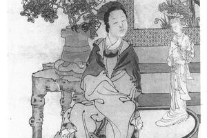 闲坐图轴