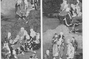 十六罗汉图(对幅)
