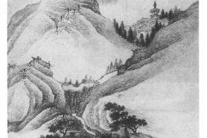 秋山水阁图