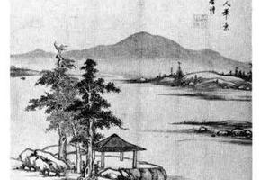 仿梅道人山水图册页