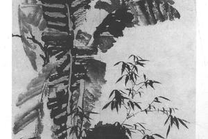 芭蕉竹石图