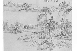仿张僧繇山水图册页