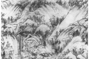仿大痴山水