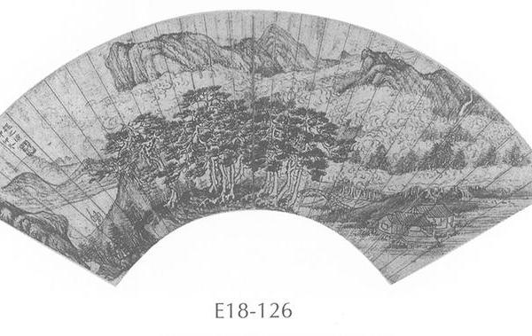 山水图扇面