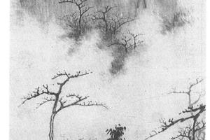 云山茅屋图轴