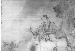 柏下仙鹿图