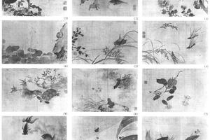 草虫鳞介图十二开