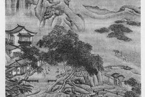 月下山水图