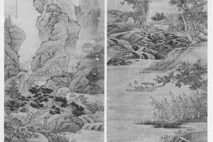 秋水清音·碧嶂春晖图(对幅)