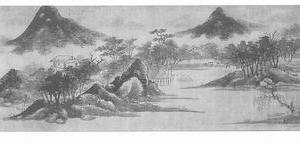 湖村烟雨图卷