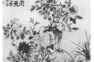 幽兰牡丹图