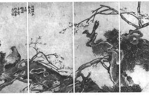 梅柏白鹃图四条