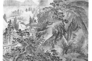 山村网鱼图