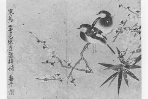 梅花小禽图