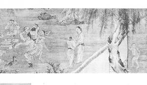 白描人物图卷