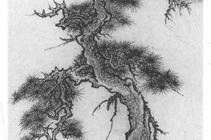 苍松竹石图