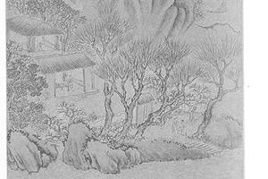 仿顾源春景山水图册页