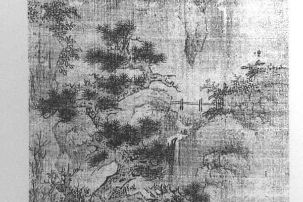 溪壑园亭图轴
