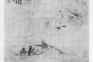 湖畔行吟风图