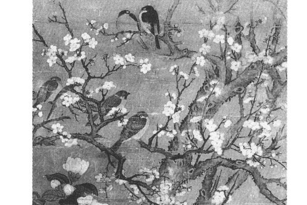 梅月眠禽图