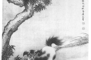 槐荫犬卧图
