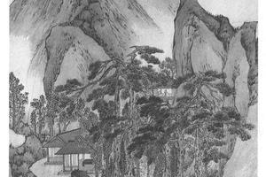 岑楼霜白图