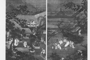桃李园·金谷园图(对幅)