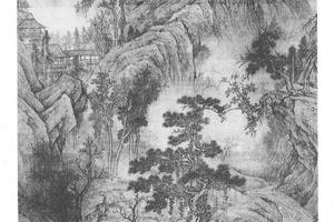 秋山骑驴图轴