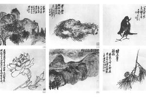 山水花鸟十二开