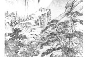 涧路松风图