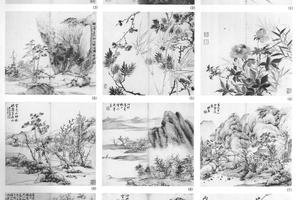 花卉山水十二开