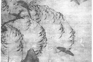 柳塘翠羽图