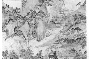 柳岸松风图轴