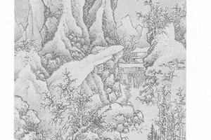 仿范宽寒山雪蹇图