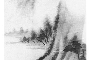 临董其昌山水轴