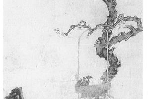 梅石花篮图