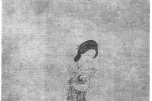 白描午纛神女图