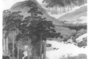 仿钱选山水